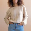 Wendbarer Damenpullover Lamier Beige