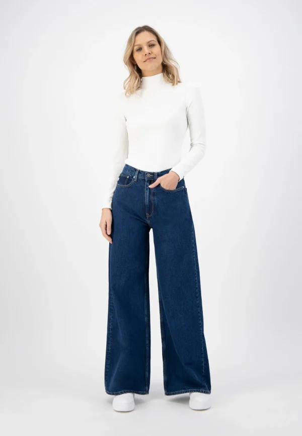Wide Leg Damenjeans Wyde Sara Stone Indigo