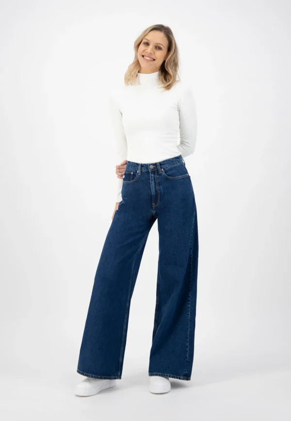 Wide Leg Damenjeans Wyde Sara Stone Indigo