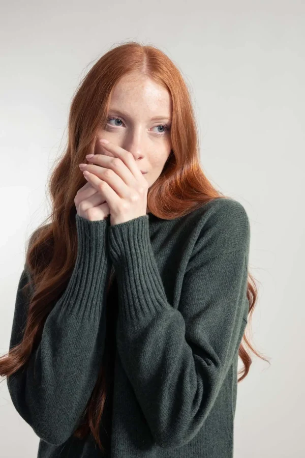 Wolle Kleid Selvaggia Waldgrün