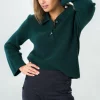 Wolle Polopullover für Damen Torreya Grün
