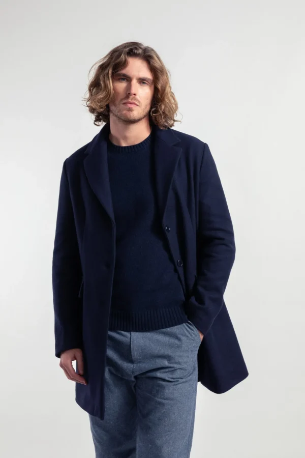 Wolle-Mante Gilberto Navy