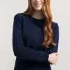 Wolle-Pullover Laura Marineblau