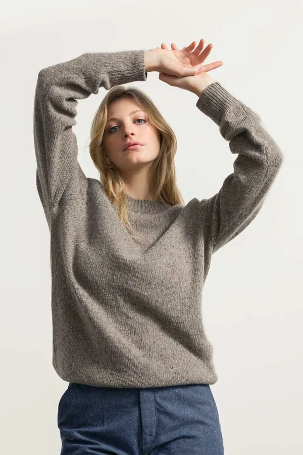 Alfredo Grey Unisex-Pullover aus recyceltem Kaschmir