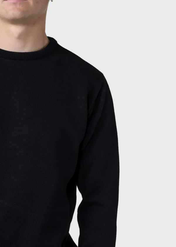 Basic Schwarzer Pullover aus Bio-Baumwolle