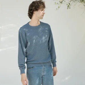 Baumwollpullover Gino Atlantikblau
