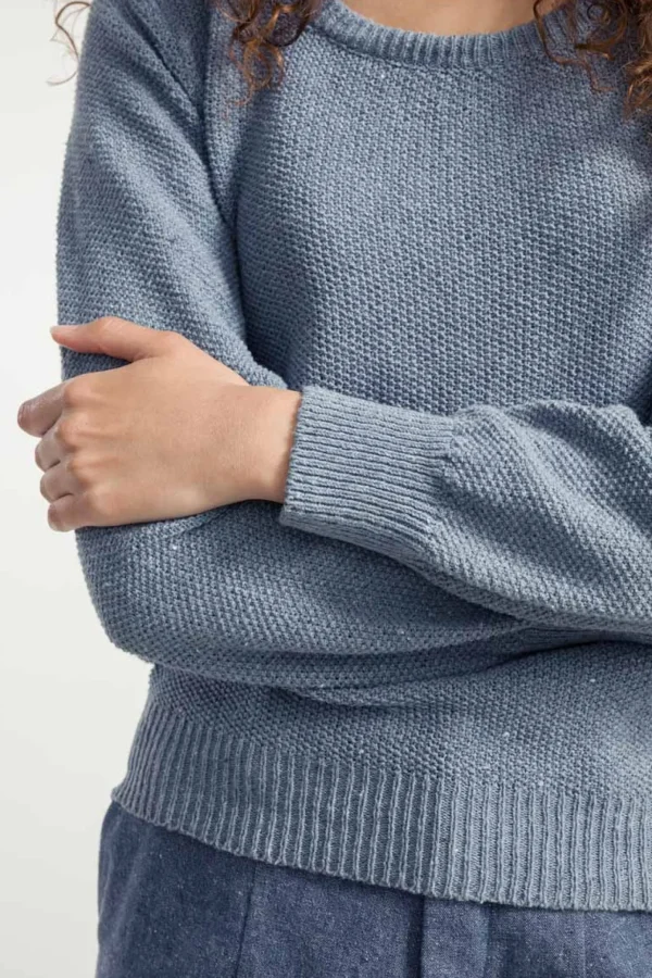 Baumwollpullover Grazia Atlantikblau