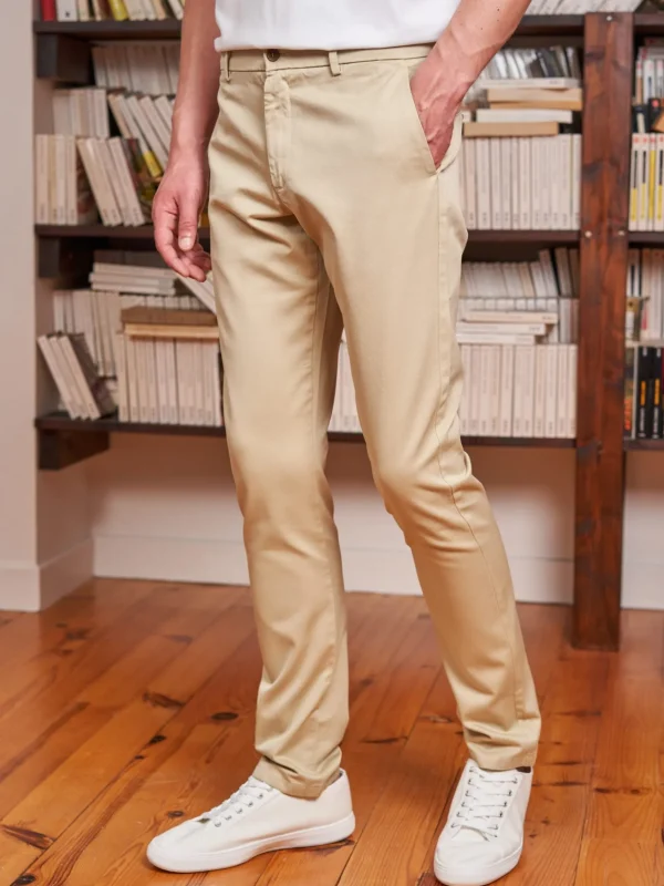 Bio-Baumwolle Chinohose Arthur Beige