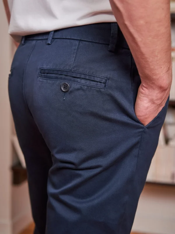 Bio-Baumwolle Chinohose Arthur Marineblau