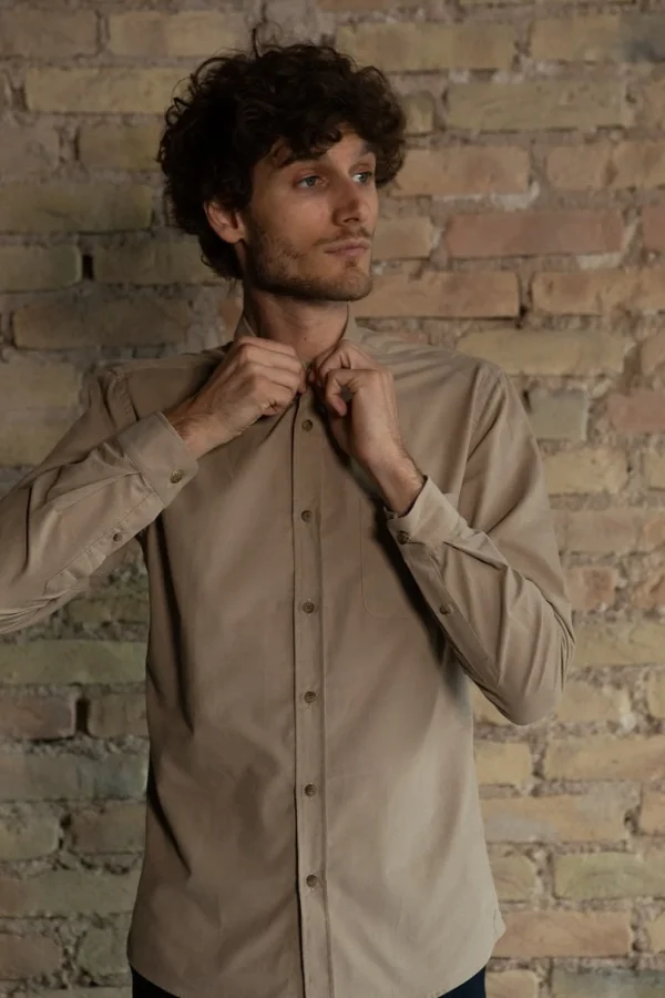 Bio-Baumwolle Hemd Emile Beige