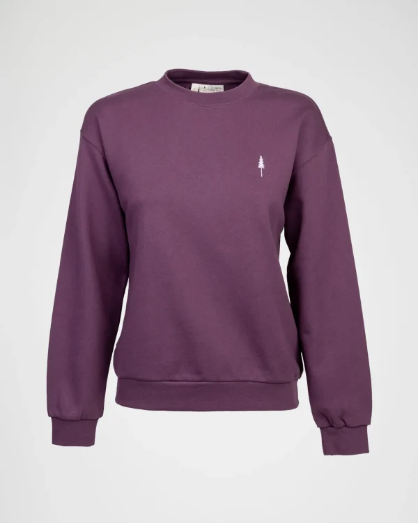 Bio-Baumwolle Sweatshirt TreeSweater Relaxed Women Grape