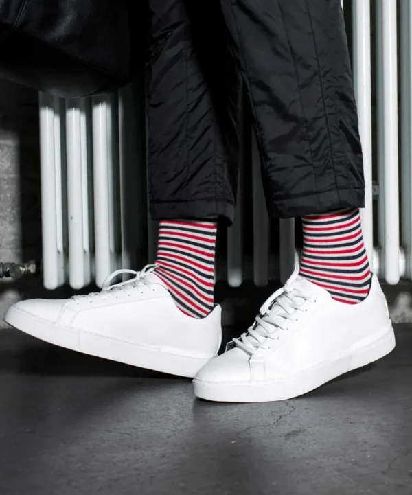 Black Forest Cake Gestreift Socken aus Bio-Baumwolle
