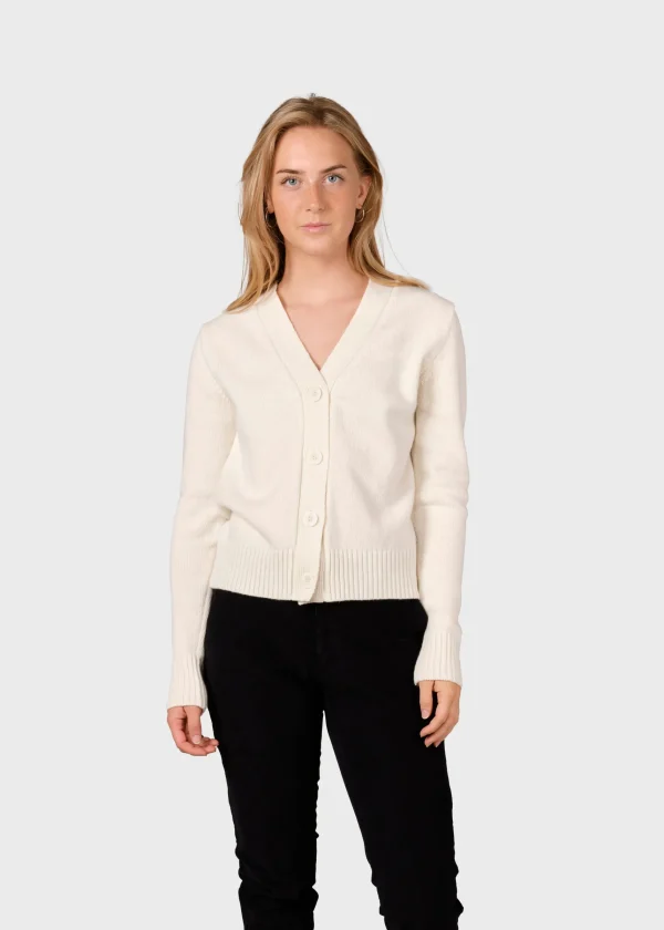Damen Cardigan aus Merinowolle Wilma Ekru