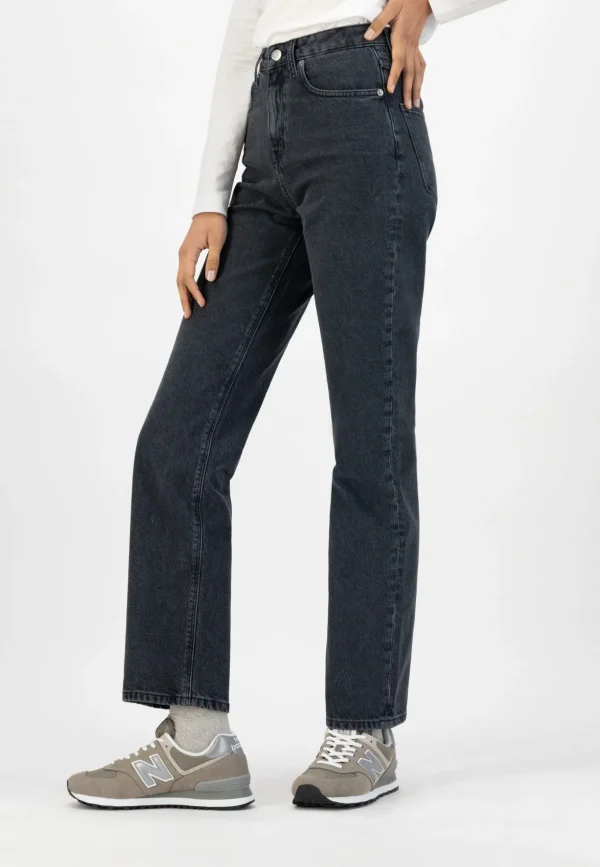 Damen Jeans Regular Relax Rose Used Black