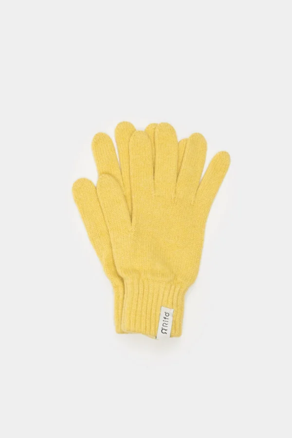 Damen Kaschmir Handschuhe Anita Gelb meliert