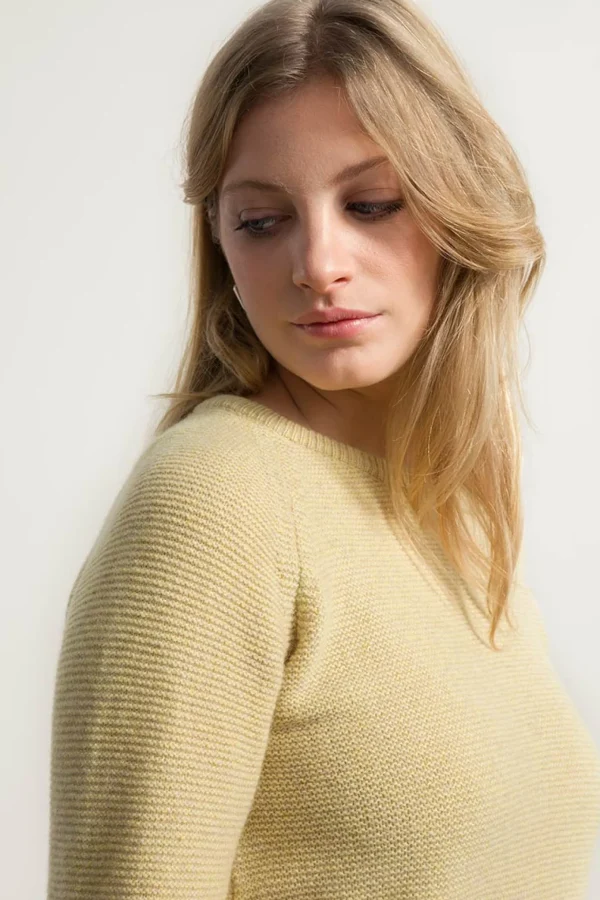 Damen Kaschmir-Pullover Giulietta Gelb meliert