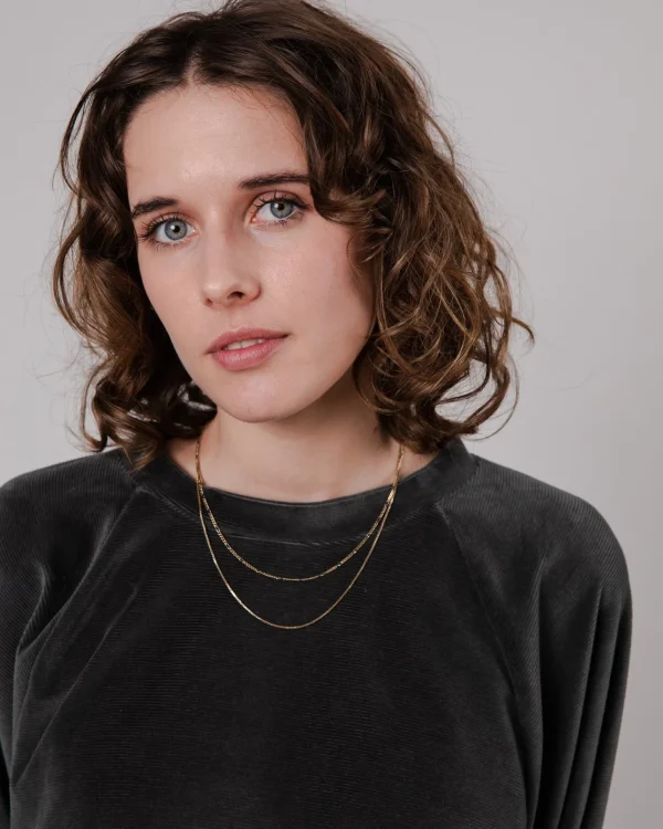 Damen Samt-Sweatshirt Dunkelgrün