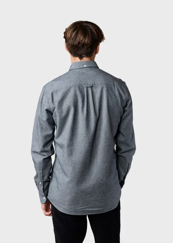 Herren Flanellhemd Benjamin Grau