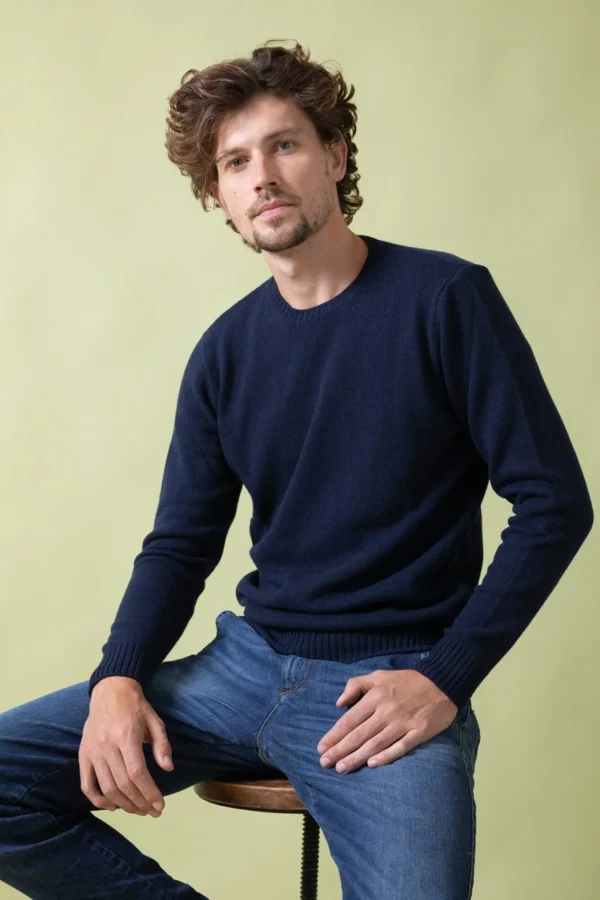 Herren Kaschmirpullover Romeo Blau