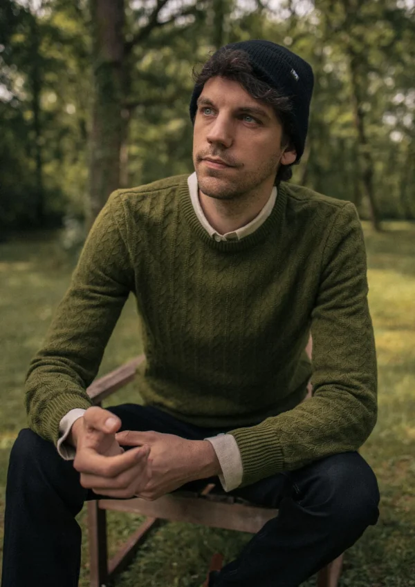 Herren Pullover Tilleul Grün
