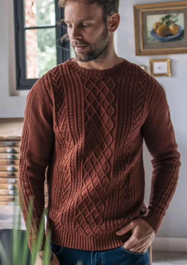 Herren Strickpullover Véritable Terracotta