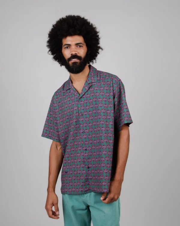 Herren-Hemd Aloha Green