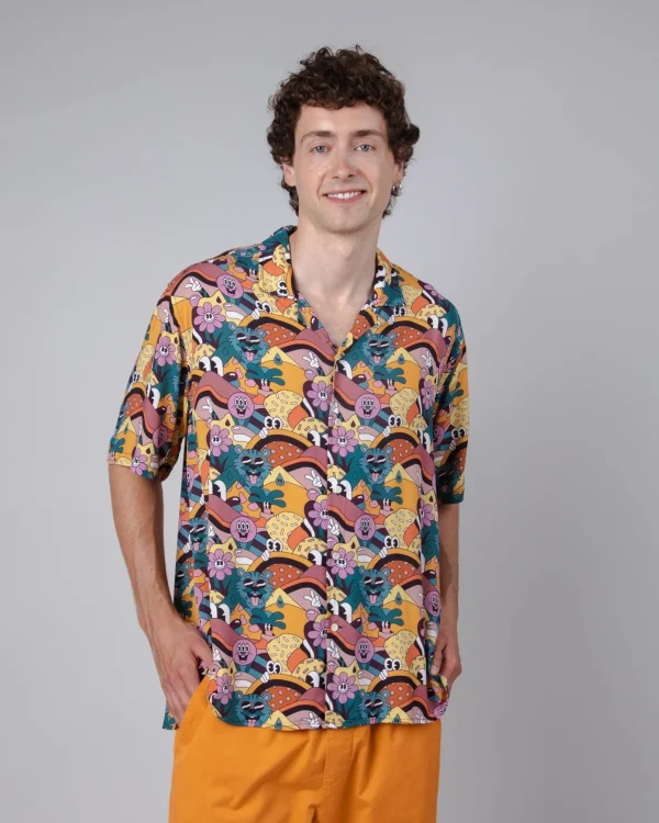 Herren-Sommerhemd Aloha Yellow