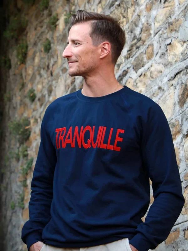 Herren-Sweatshirt Le Tranquille Blau