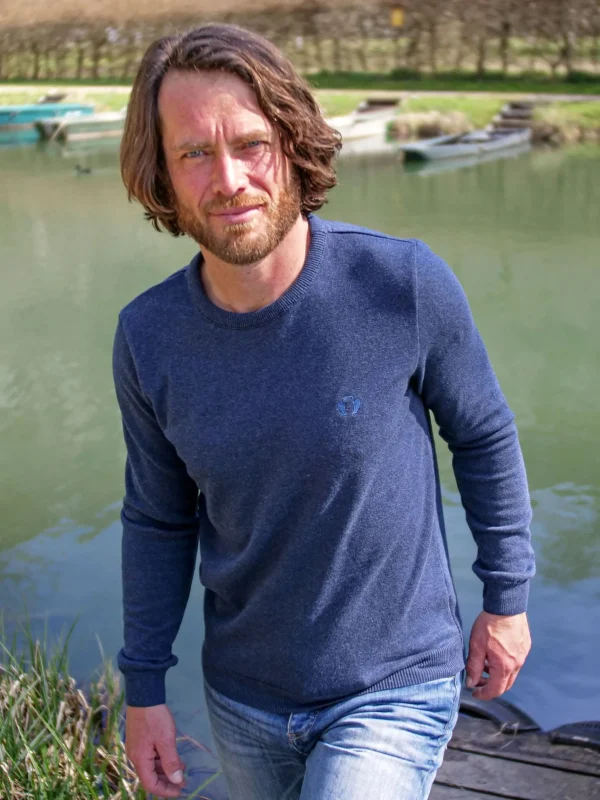 Le Délicat Herrenpullover Blau