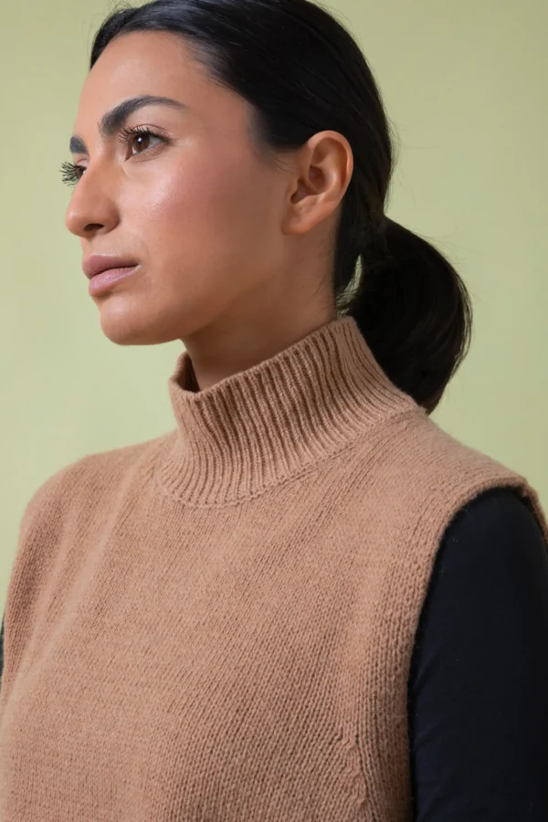 Ärmelloser Kaschmirpullover Matilde Beige