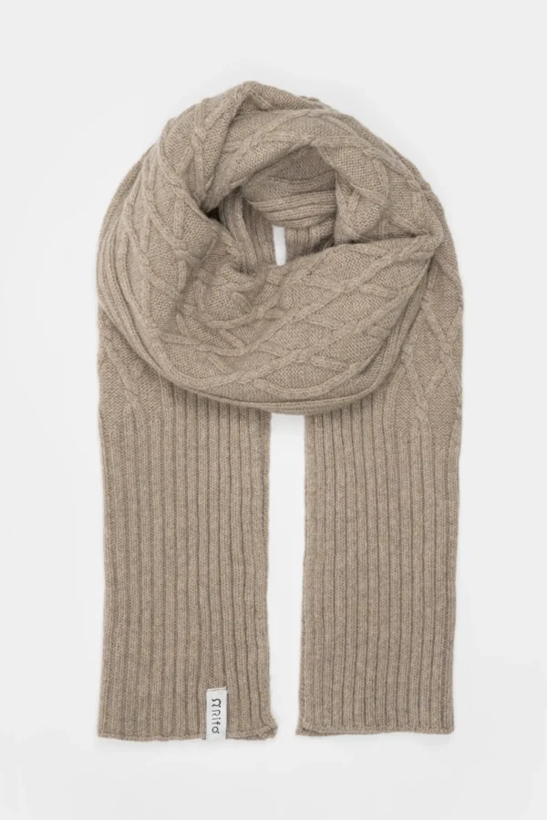 Schal aus recycelter Wolle Simone Beige