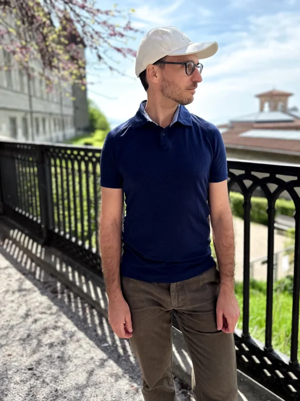 Slim Herren Poloshirt Navy