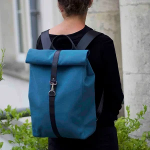 Upcycled Urbaner Rucksack  - Blau